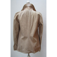 Yves Saint Laurent Giacca/Cappotto in Pelle in Beige