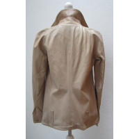 Yves Saint Laurent Jacke/Mantel aus Leder in Beige