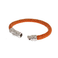 Nialaya Armband Zilver in Oranje