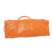 Balenciaga City Bag Leer in Oranje