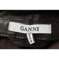 Ganni Top Leather in Brown