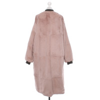 Yves Salomon Jacket/Coat Fur in Pink