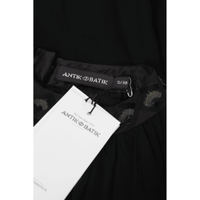 Antik Batik Kleid aus Viskose in Schwarz