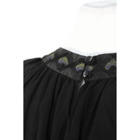 Antik Batik Kleid aus Viskose in Schwarz