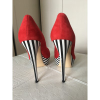 Loriblu Pumps/Peeptoes Suede in Red