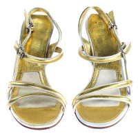 Veronique Branquinho Sandals Leather in Gold