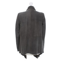 Drykorn Jacket/Coat Suede in Grey