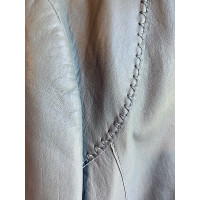 René Lezard Jacke/Mantel aus Leder in Taupe