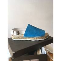 A. Testoni Sandals Suede in Turquoise