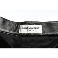 Saint Laurent Jupe en Cuir en Noir