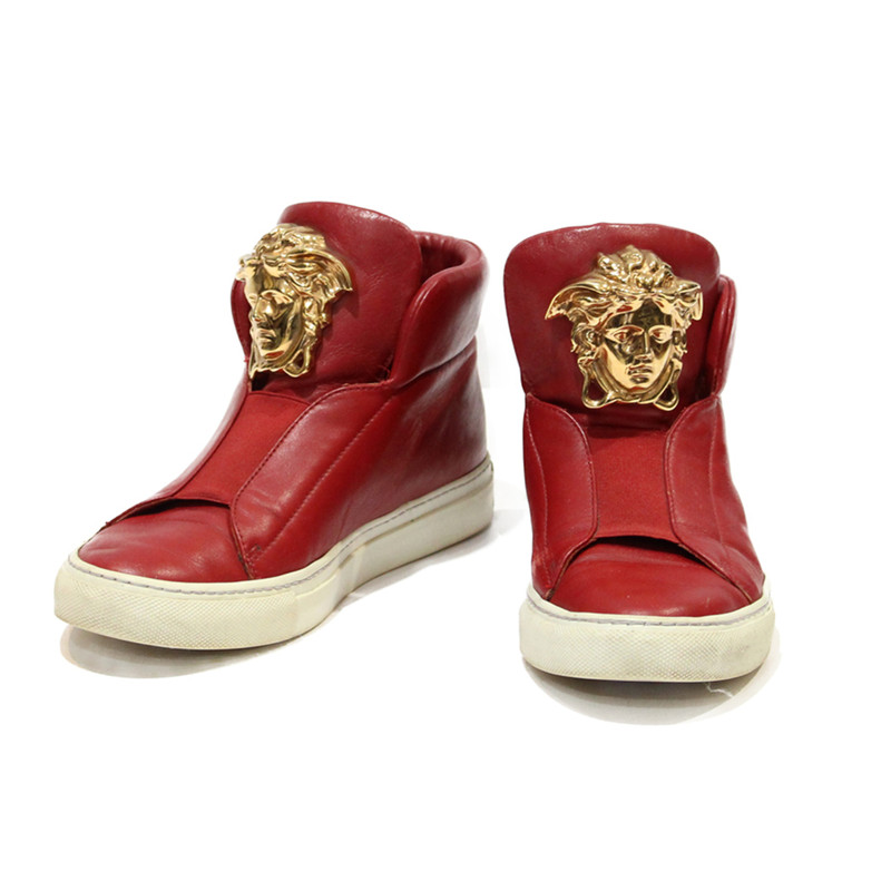 red versace trainers