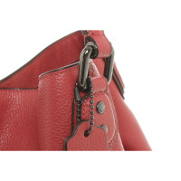 Coach Handtasche aus Leder in Rot