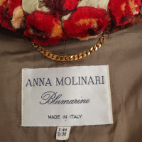 Anna Molinari Wool Blazer with velvet details