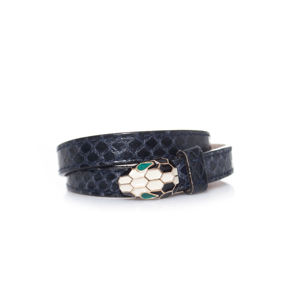 Bulgari Bracelet/Wristband Leather in Blue