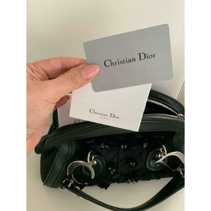 Christian Dior Clutch Leer in Zwart