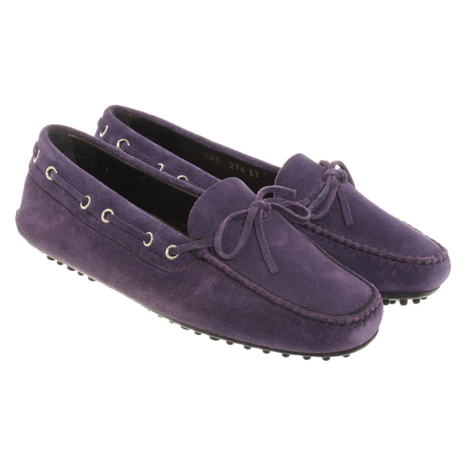 Car Shoe Mocassini/Ballerine in Pelle scamosciata in Viola