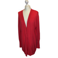 Brunello Cucinelli Cardigan lungo in corallo rosso