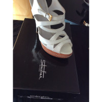 Sebastian Milano  Sandals Patent leather in White