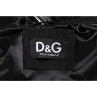 D&G Jacke/Mantel aus Leder in Schwarz
