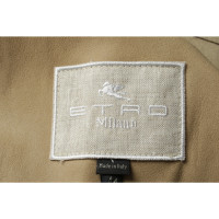 Etro Jacke/Mantel aus Wildleder in Beige