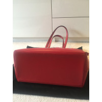 Karl Lagerfeld Shopper aus Leder in Rot