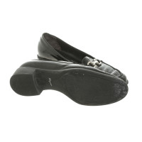 Salvatore Ferragamo Slippers/Ballerinas Patent leather in Black