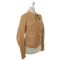 Blauer Usa Leather Jacket in Beige