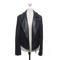 Ikks Jacket/Coat Leather in Blue