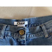 Chloé Rock aus Jeansstoff in Blau