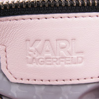 Karl Lagerfeld Schoudertas Leer in Roze