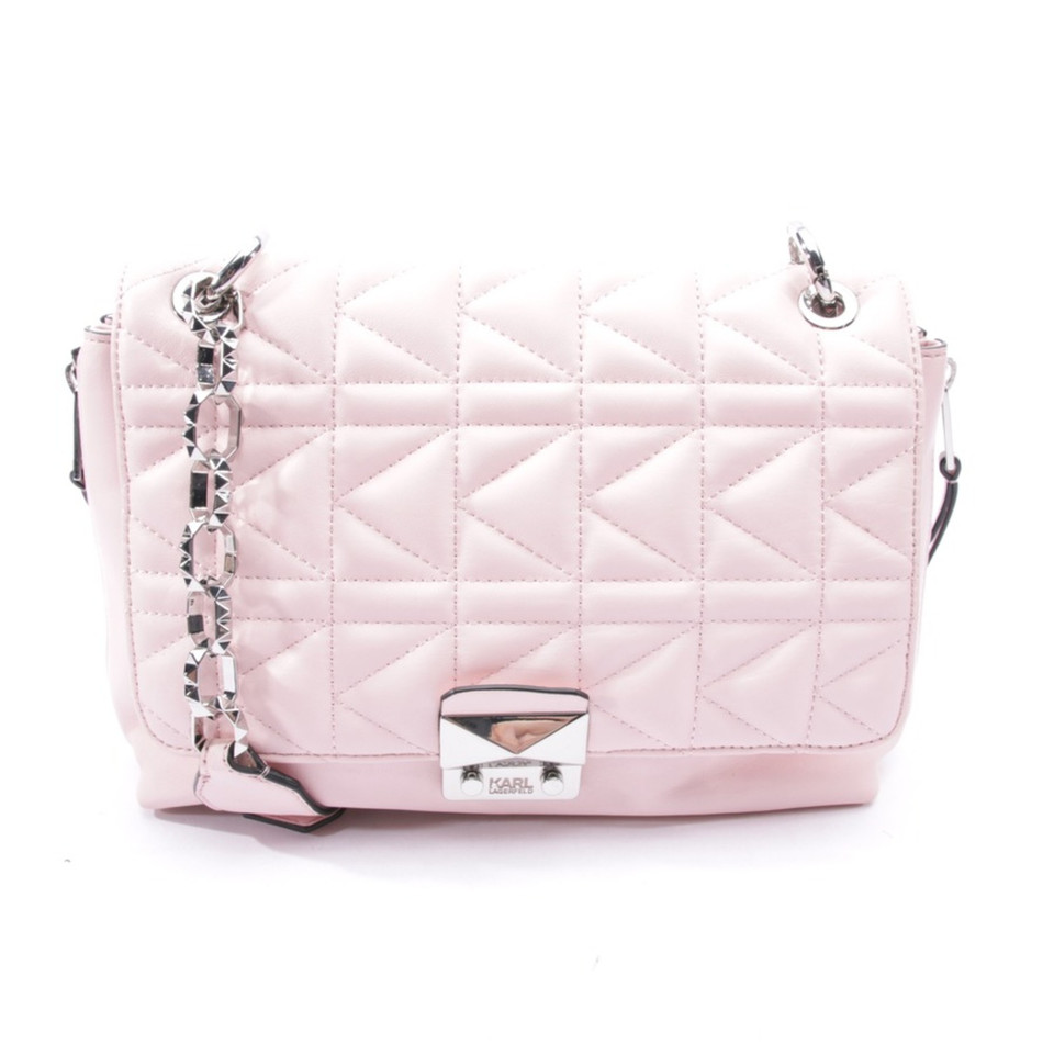 Karl Lagerfeld Borsa a tracolla in Pelle in Rosa