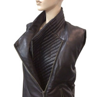 Helmut Lang Down vest in leather