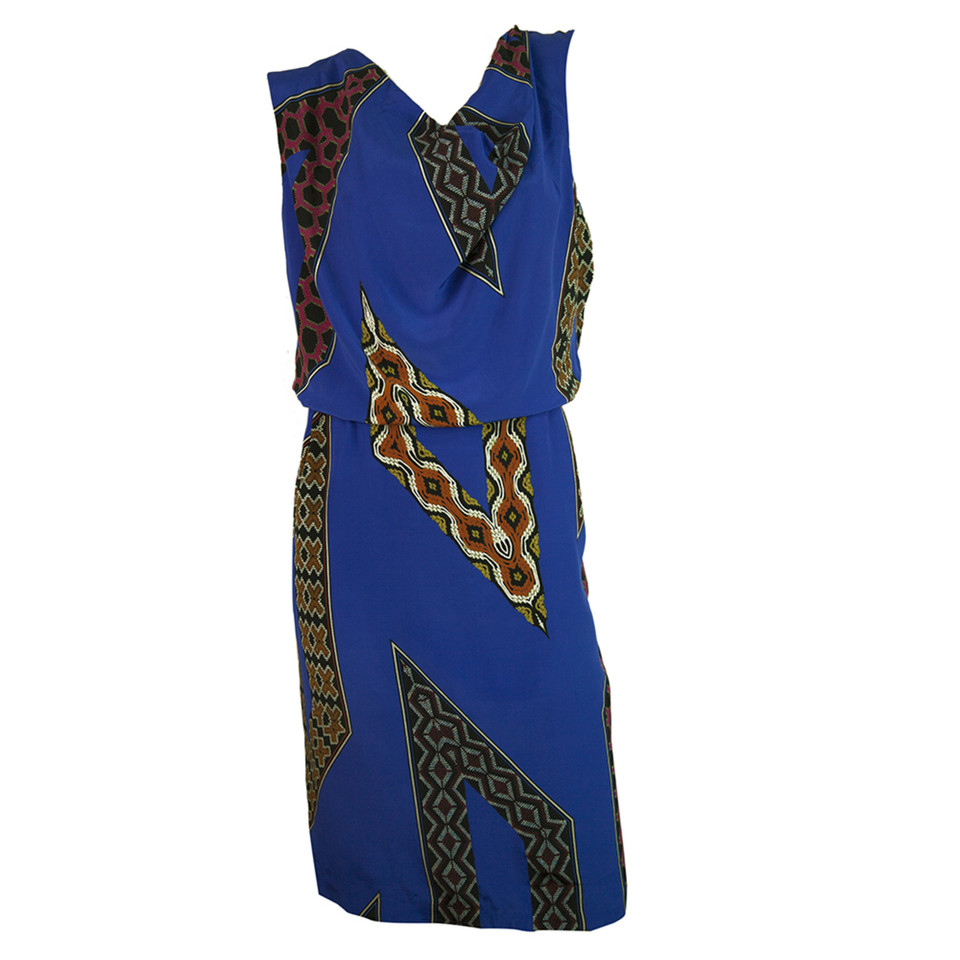 Etro Kleid aus Seide in Blau