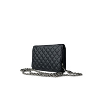 Chanel Wallet on Chain Leer in Zwart