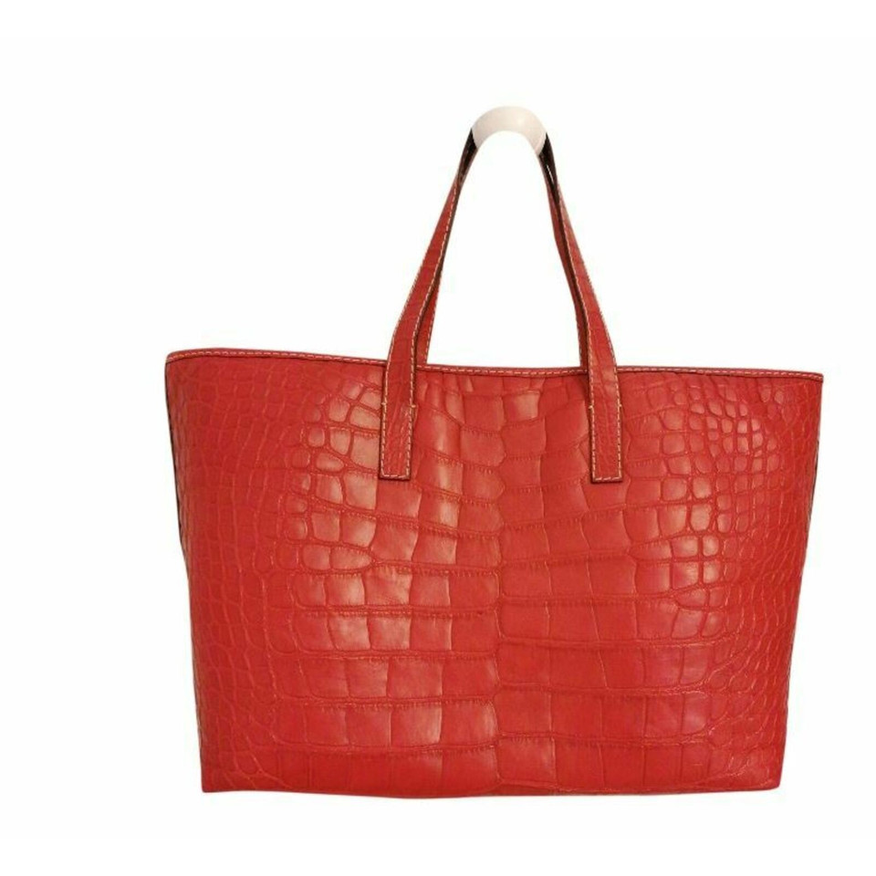 Carolina Herrera Handbag Leather in Red