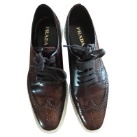 Prada Lace-up shoes Leather in Brown