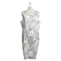 Hugo Boss Kleid in Weiß/Grau