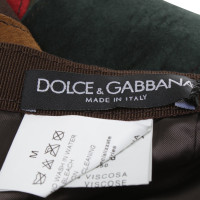 Dolce & Gabbana Jupe en cuir multicolore