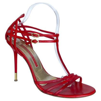 Gianmarco Lorenzi Sandals Leather in Red