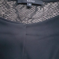 Gucci Kleid mit Leder und Spitze
