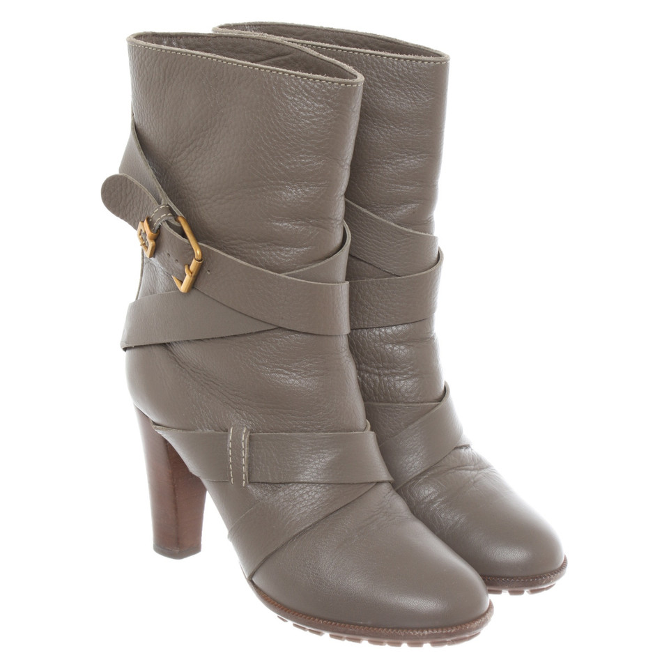 Chloé Ankle boots Leather in Grey