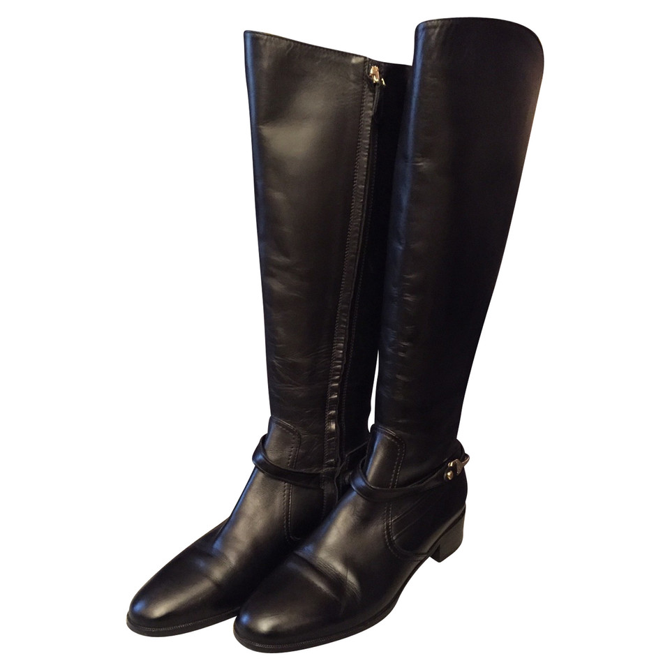 L.K. Bennett Boots Leather in Black