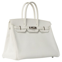 Hermès Birkin Bag 35 in Pelle in Bianco