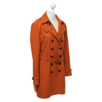 Burberry Jacke/Mantel aus Baumwolle in Orange