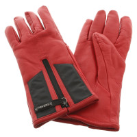 Armani Leather gloves in red