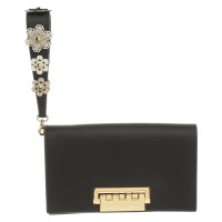 Zac Posen Clutch aus Leder in Schwarz