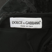 Dolce & Gabbana Blouse met korte mouwen in zwart