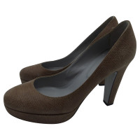 Sergio Rossi pumps / Peeptoes leather in brown