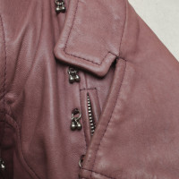 Ermanno Scervino Leather jacket in magenta