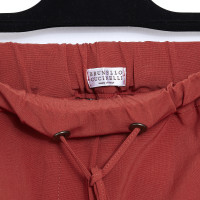 Brunello Cucinelli Hose aus Wolle in Orange